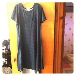 Emerald green LulaRoe Carly high low dress